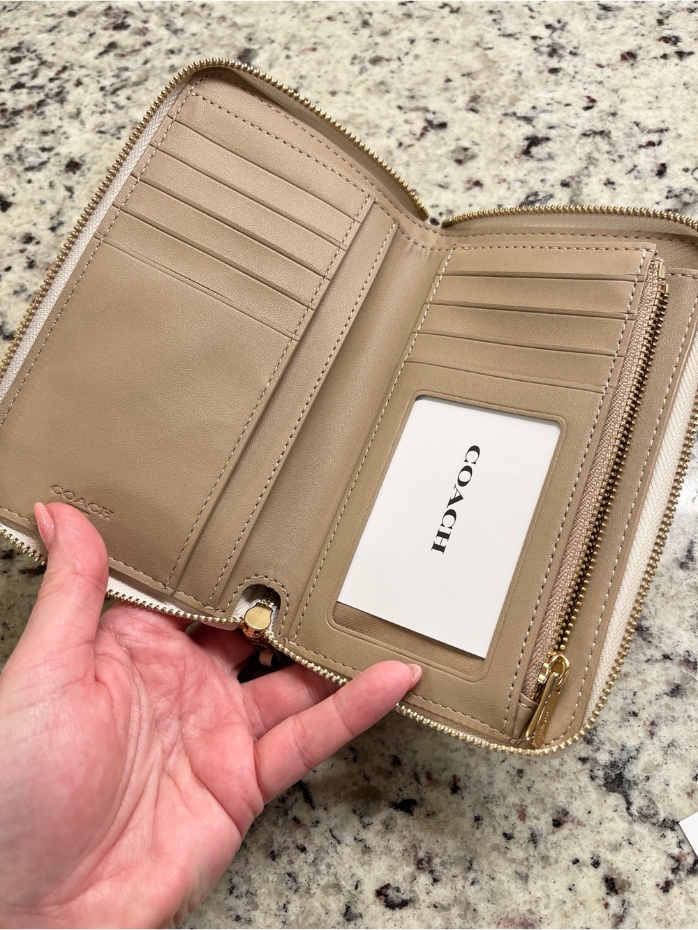 Coach Floral Whipstitch Zip Wallet NWT - Picture 7 of 9